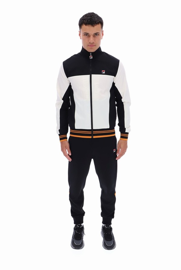 Black Fila Alfonso Zipped Men Track Top | 3710LYAME