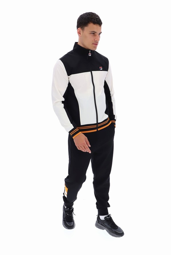 Black Fila Alfonso Zipped Men Track Top | 3710LYAME