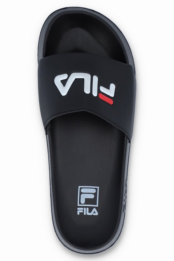 Black Fila BB Men Slides | 6418UMNLO