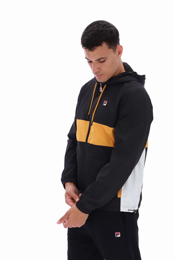 Black Fila Bianco Waterproof Anorak Men Jackets | 4082WXCKO