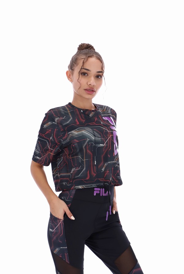 Black Fila Caitriona Circuit Women Co-ords | 2136ADNUJ