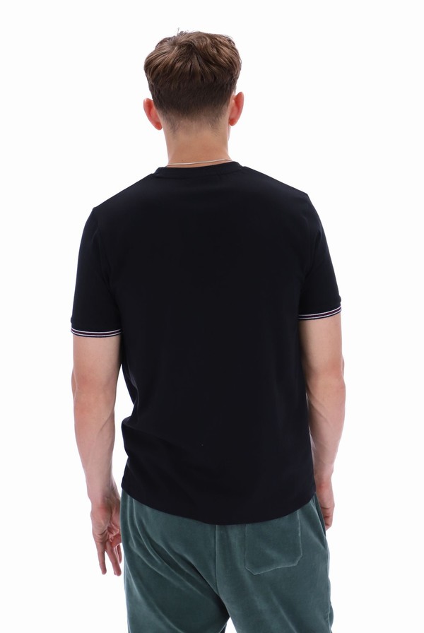 Black Fila Caleb Crew Men T-shirts | 7592VAWDX