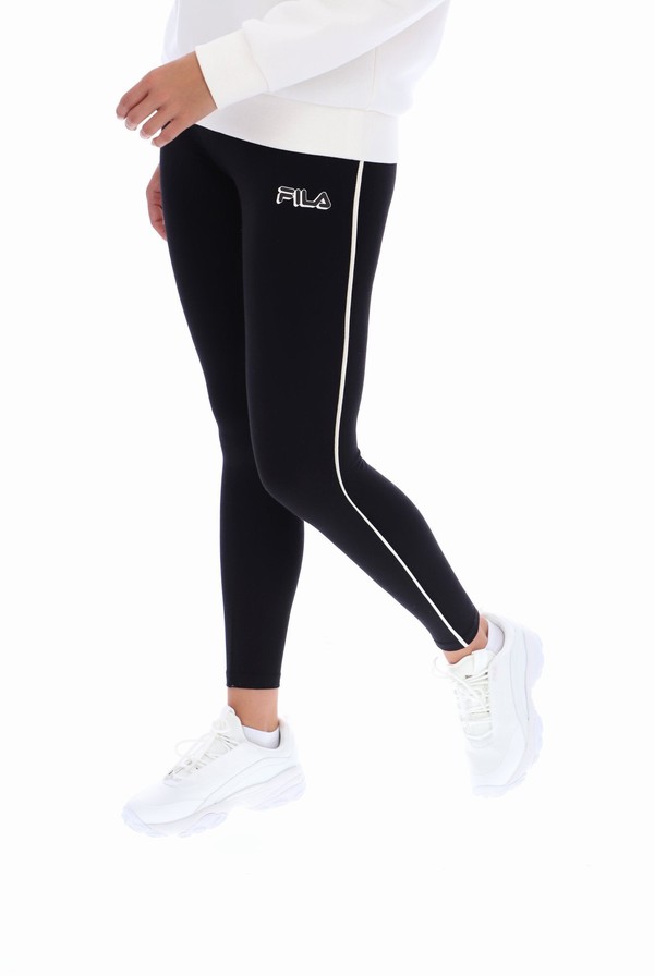 Black Fila Damois Women Leggings | 1689FLGYK