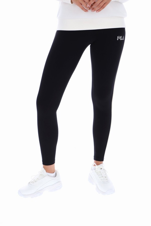 Black Fila Damois Women Leggings | 1689FLGYK