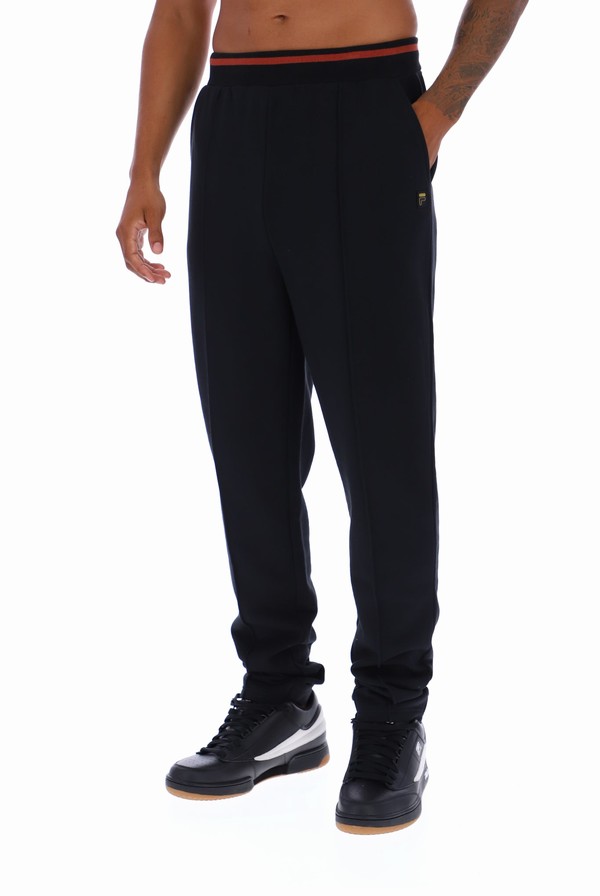 Black Fila Dovi Smart With Piping & Rib Cuffs Men Jogger | 1346HJIKB