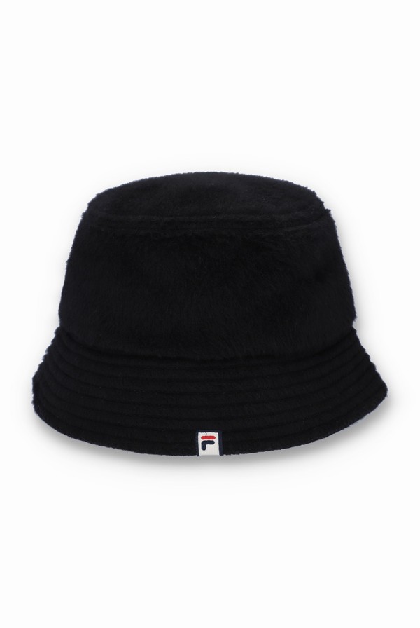 Black Fila Elevens F-Box Bucket Men Hats | 0275TOHZS