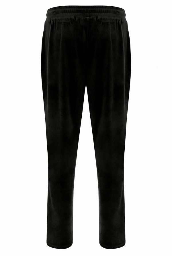 Black Fila Falken Velour Men Bottoms | 0824OZHJM