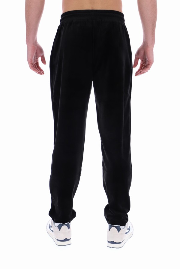 Black Fila Falken Velour Men Bottoms | 0824OZHJM