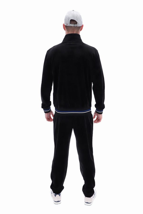 Black Fila Falken Velour With Gold Details Men Tracksuits | 7430KMJRE