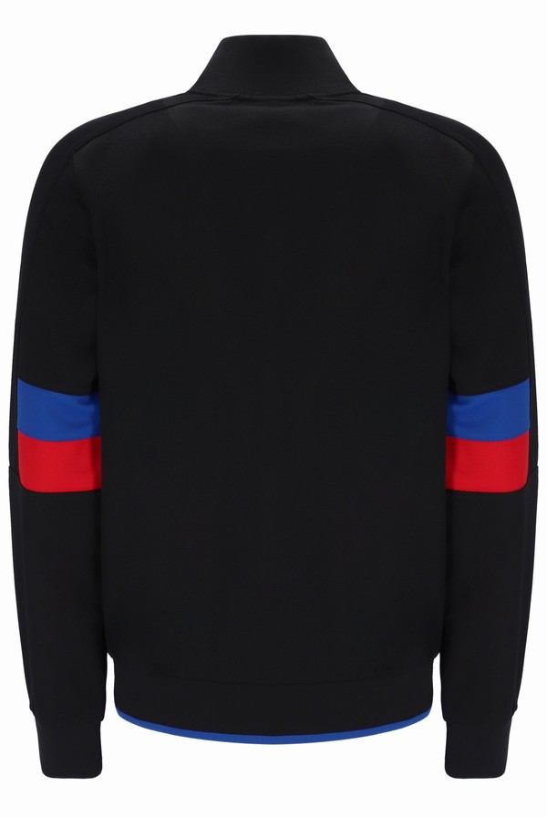 Black Fila Fischer Colour Blocked Men Track Top | 6739FMDJC