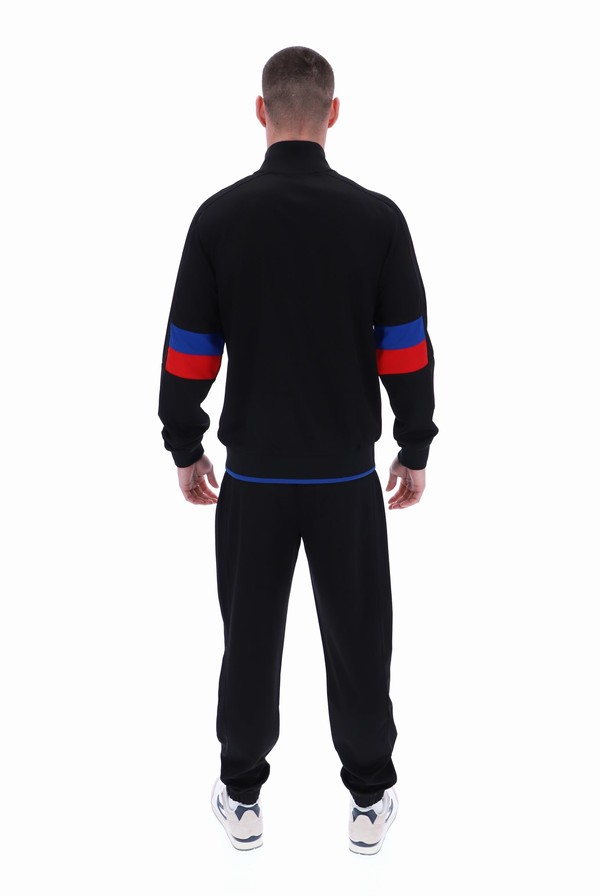 Black Fila Fischer Colour Blocked Men Track Top | 6739FMDJC