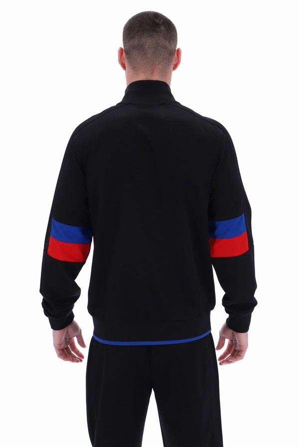 Black Fila Fischer Colour Blocked Men Track Top | 6739FMDJC