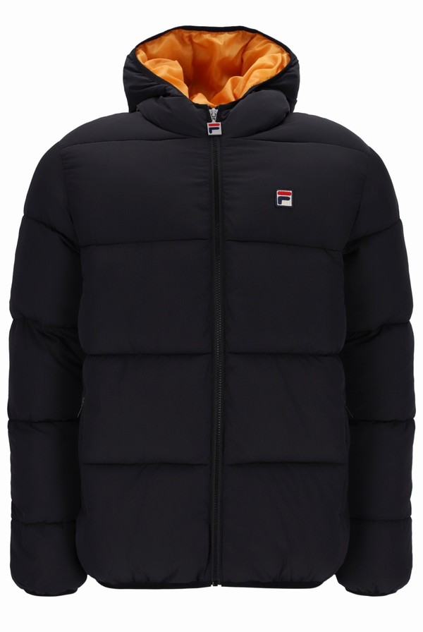 Black Fila Harry Heavily Padded Puffer Men Jackets | 4876IKJUM