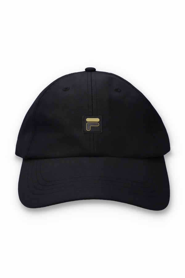 Black Fila Hylo Baseball Men Caps | 7568BVULN