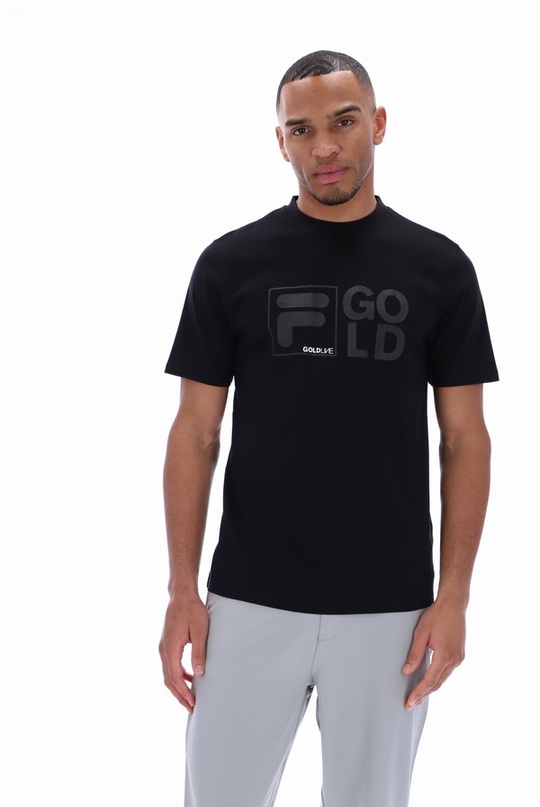 Black Fila Jax Archive Influence Graphic Men T-shirts | 2517BSYQC