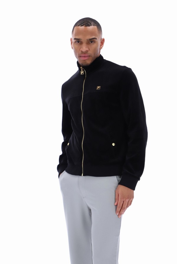 Black Fila Killian Archive Influence Men Track Top | 3207UZYGI