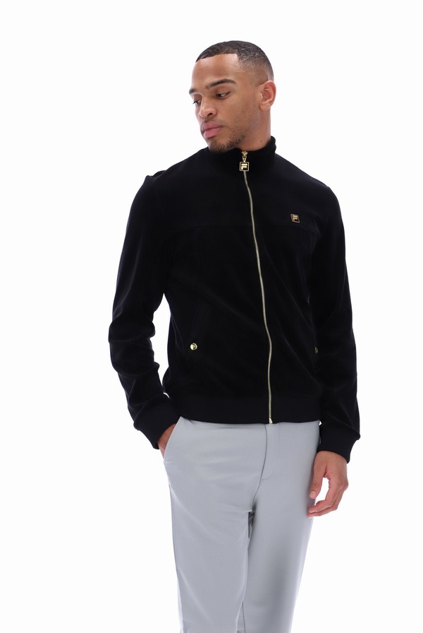 Black Fila Killian Archive Influence Men Track Top | 3207UZYGI