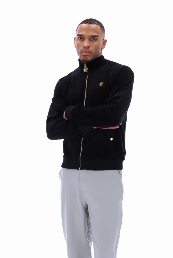 Black Fila Killian Archive Influence Men Track Top | 3207UZYGI