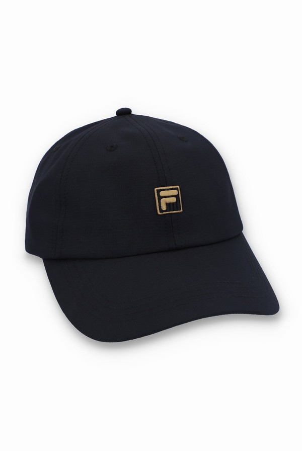 Black Fila Kylo Classic 6 Panel Men Caps | 1264NJVXB