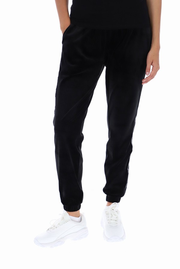 Black Fila Lacey Side Tape Women Jogger | 0275VOREN