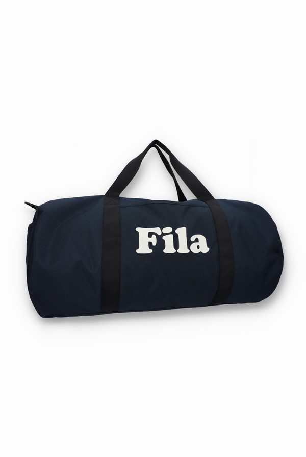 Black Fila Larsen Medium Barrell Bag Men Bags | 9431ZPBUO