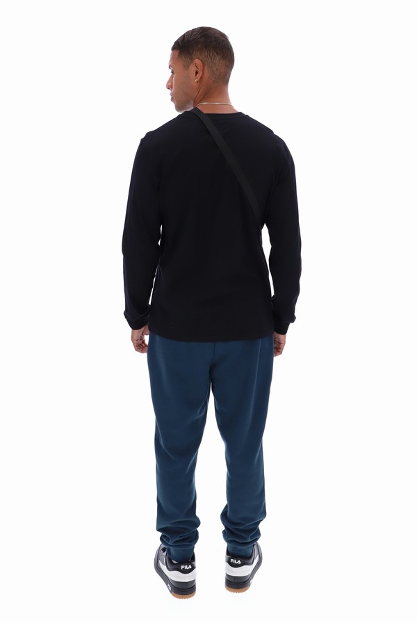 Black Fila Oakly Long Sleeve Men T-shirts | 5923UDOFW