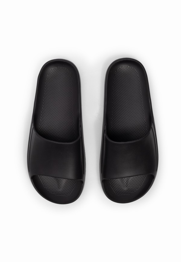 Black Fila Off-Court Women Slides | 5186NQLKO