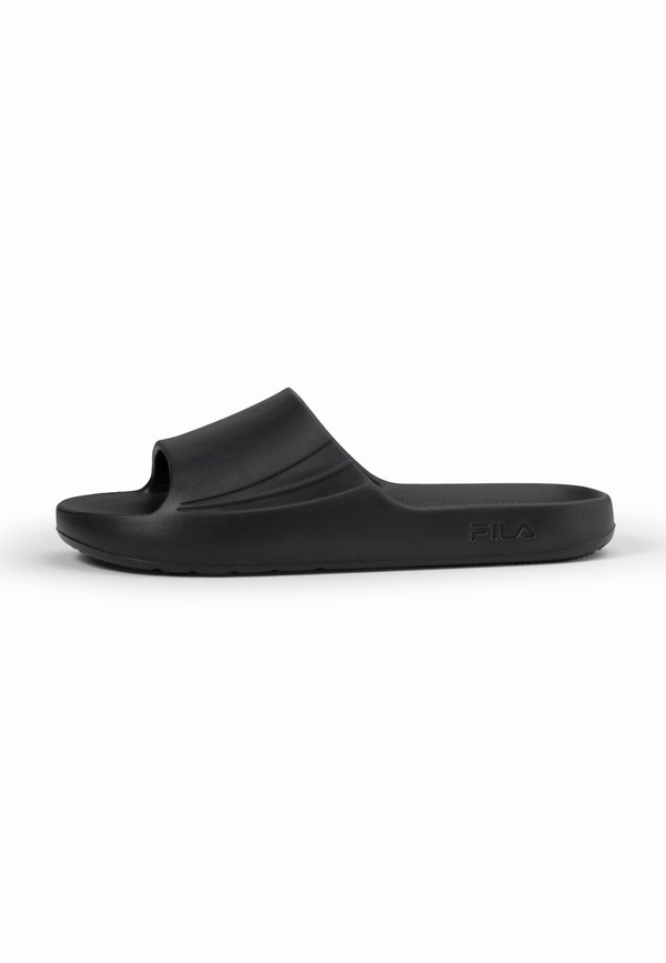 Black Fila Off-Court Women Slides | 5186NQLKO