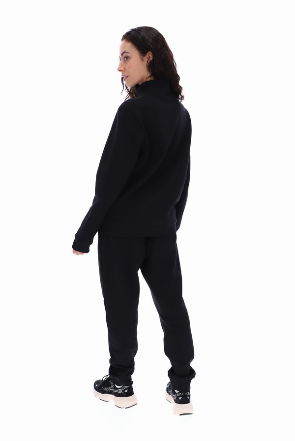 Black Fila Raffy Recycled 1/4 Zip Fleece Men Sweatshirts | 7401NMXBV