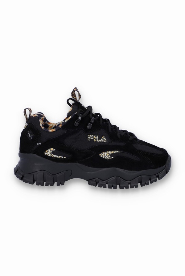 Black Fila Ray Tracer Tr2 Animal Women Trainers | 5379BWPHD