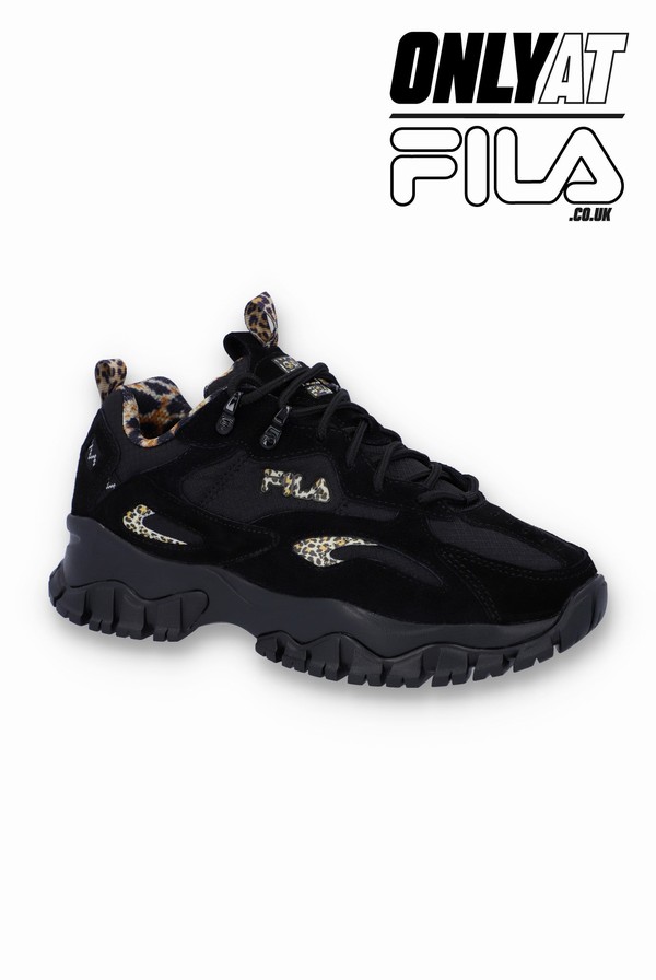 Black Fila Ray Tracer Tr2 Animal Women Trainers | 5379BWPHD