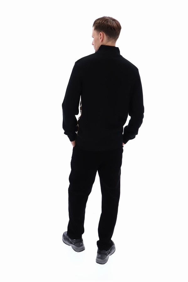 Black Fila Remo Knitted Turtle Neck Men Sweatshirts | 4751QIUPM