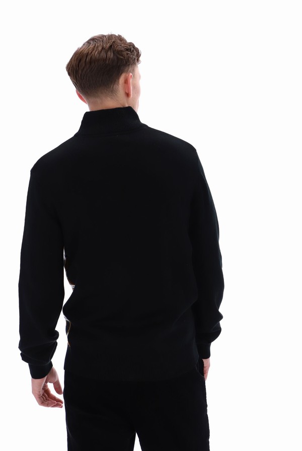 Black Fila Remo Knitted Turtle Neck Men Sweatshirts | 4751QIUPM