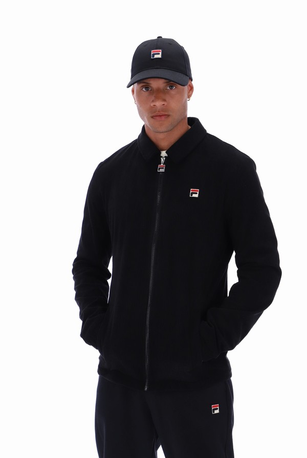 Black Fila Seth Men Jackets | 8624KXILU