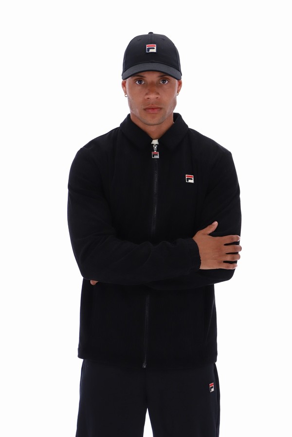 Black Fila Seth Men Jackets | 8624KXILU