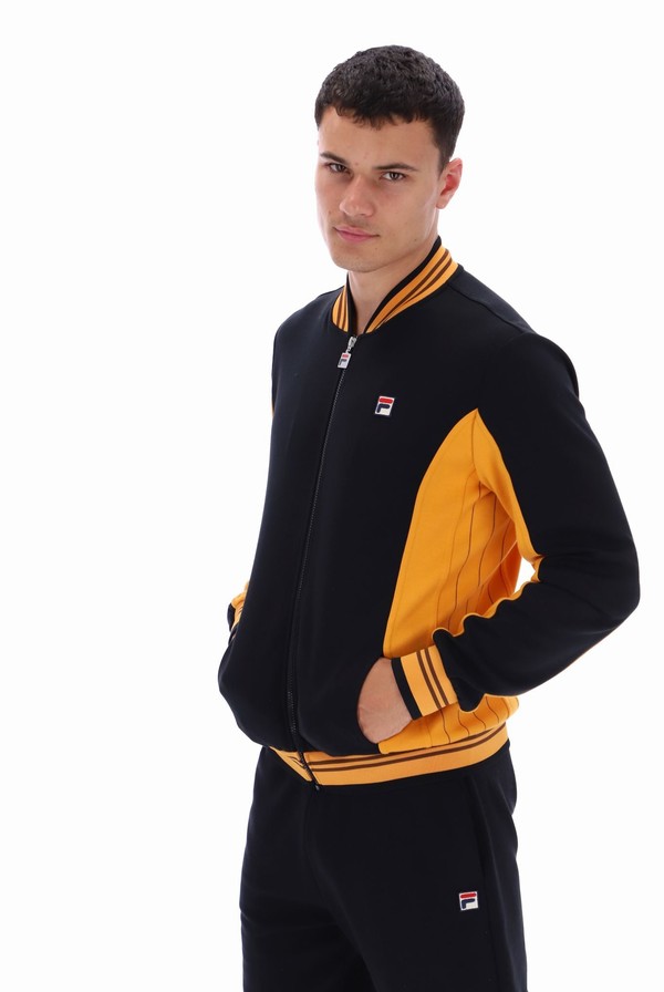 Black Fila Settanta Baseball Men Track Top | 7510TEOGA