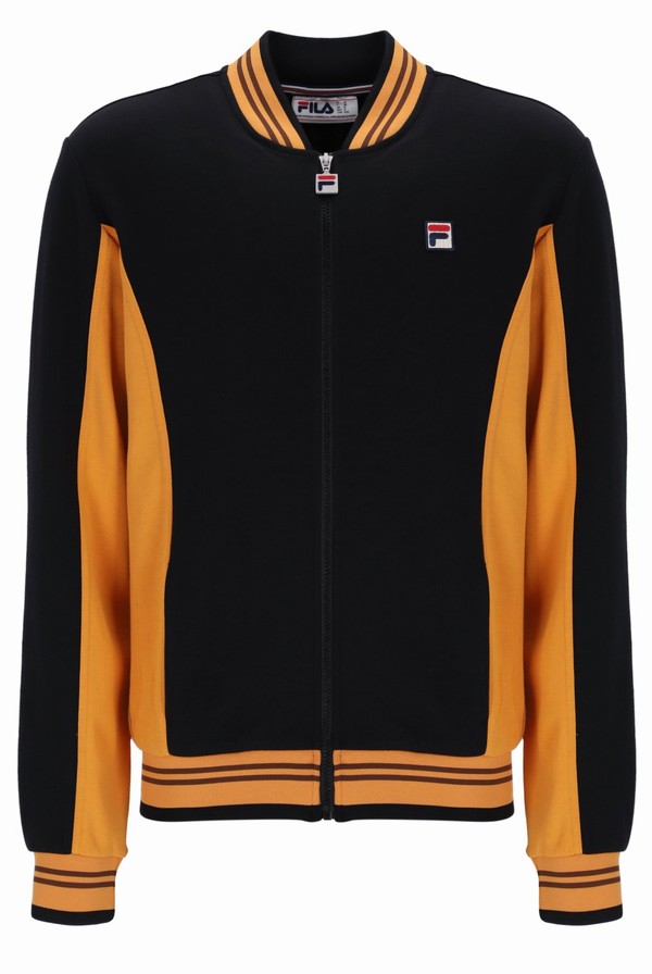 Black Fila Settanta Baseball Men Track Top | 7510TEOGA