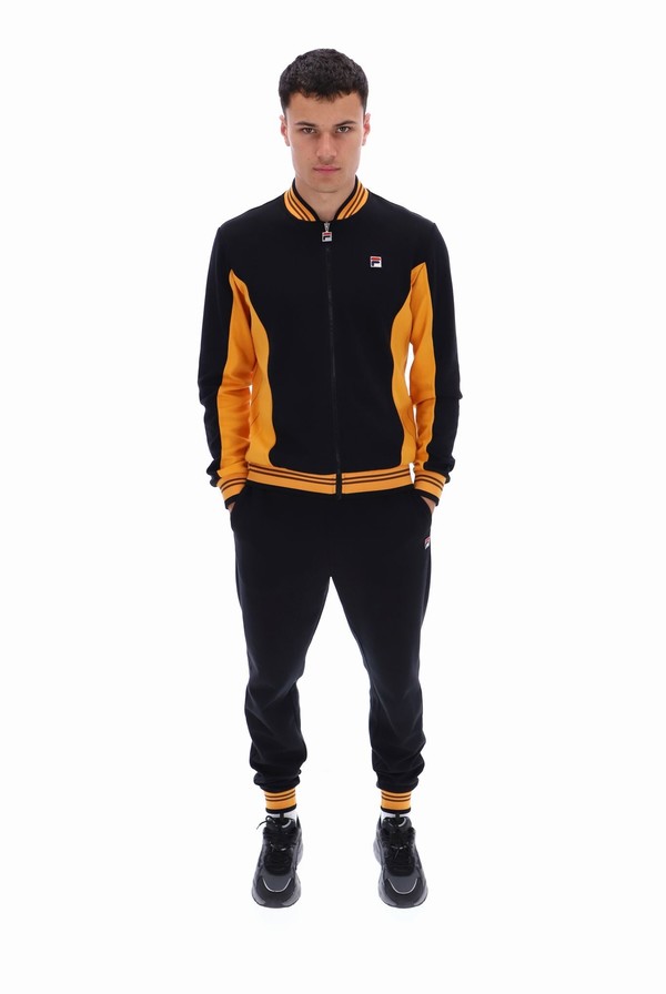 Black Fila Settanta Baseball Men Track Top | 7510TEOGA