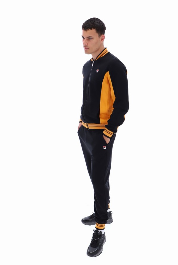 Black Fila Settanta Baseball Men Track Top | 7510TEOGA