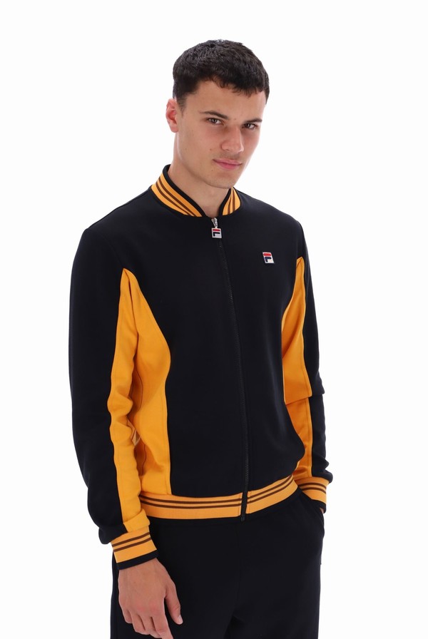 Black Fila Settanta Baseball Men Track Top | 7510TEOGA