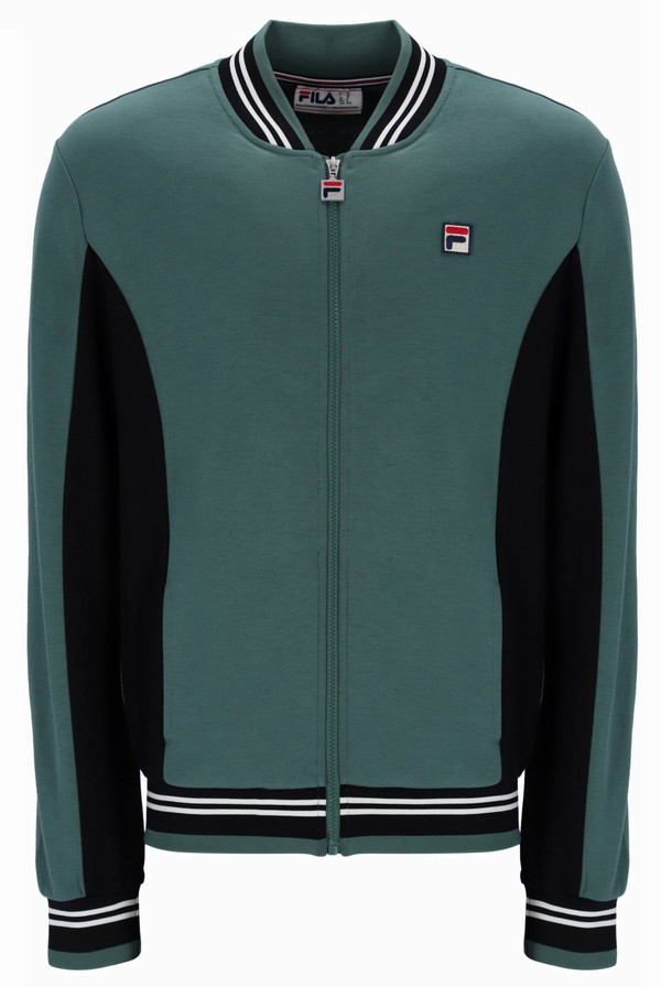 Black Fila Settanta Baseball Men Track Top | 0186TPDOC