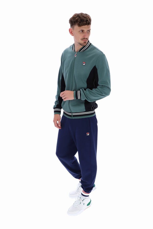 Black Fila Settanta Baseball Men Track Top | 0186TPDOC