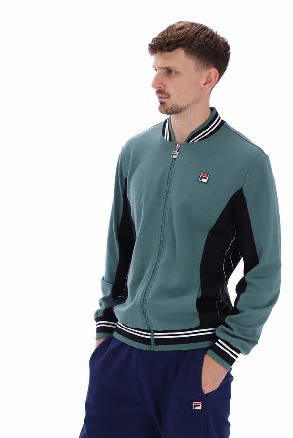 Black Fila Settanta Baseball Men Track Top | 0186TPDOC