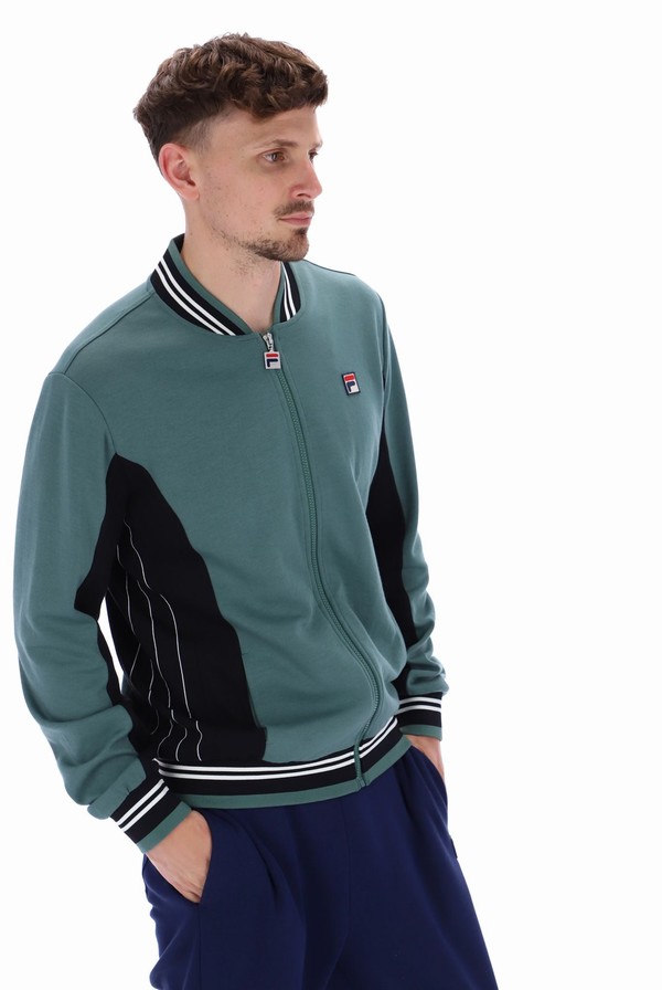 Black Fila Settanta Baseball Men Track Top | 0186TPDOC