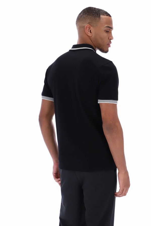 Black Fila Soren Men Polo Shirts | 2135VHLKS