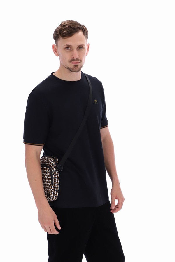 Black Fila Taddeo Men T-shirts | 3906IVDSR