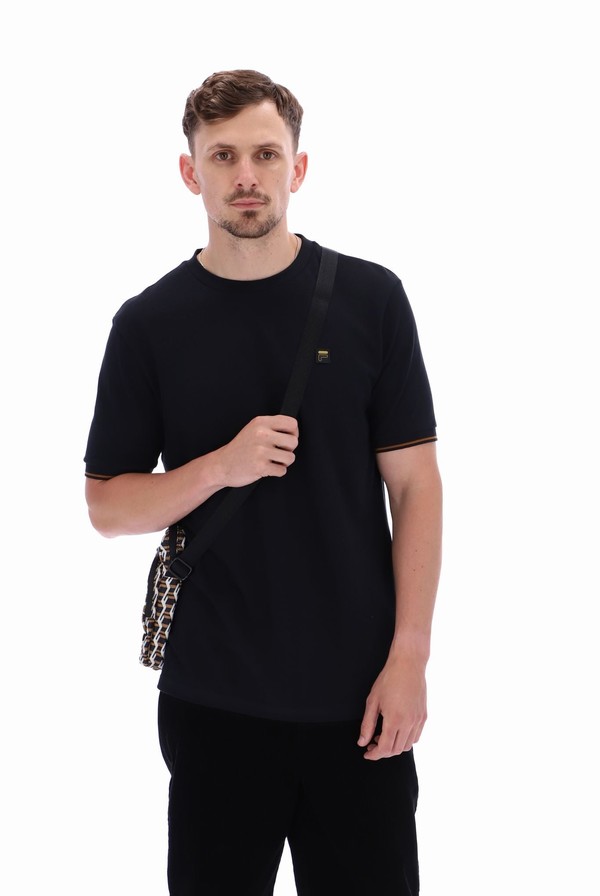 Black Fila Taddeo Men T-shirts | 3906IVDSR