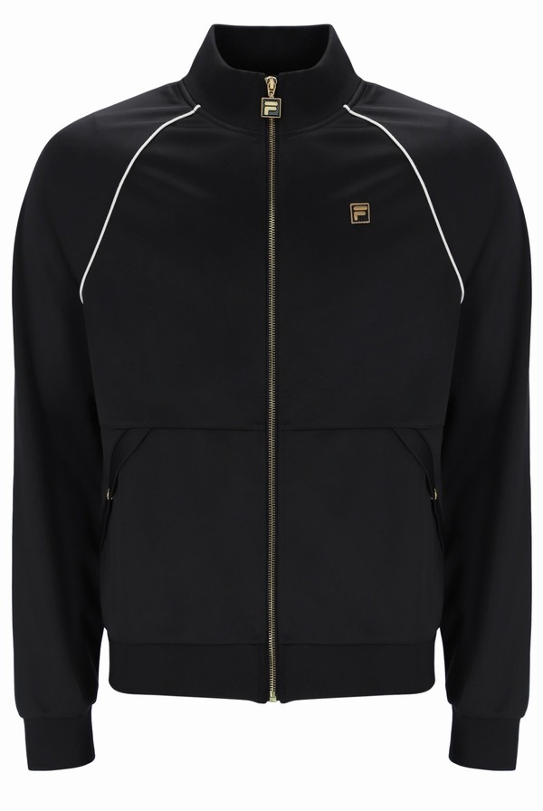 Black Fila Tristan Geo Print Men Tracksuits | 1490VYBJG