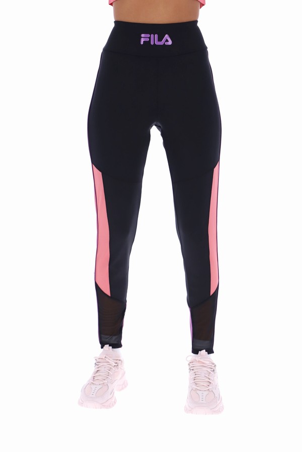 Black / Pink Fila Banu Colour Pop Women Co-ords | 2730YUQNW