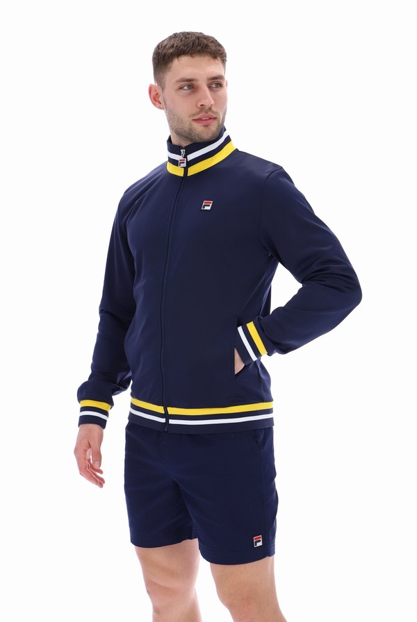 Blue Fila Dane Men Track Top | 5068XSJRL